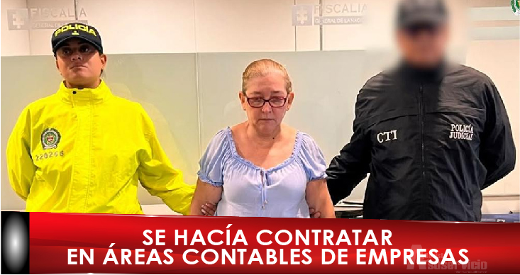 A través de hurtos la mujer habría afectado a nueve compañías
