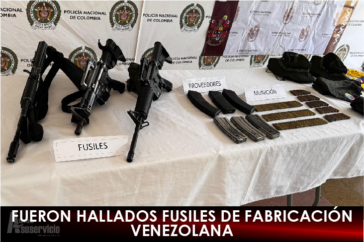 Material de guerra para crear un frente subversivo, fue incautado