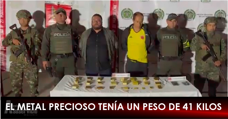 Capturados por transportar 28 lingotes de oro sin documentos