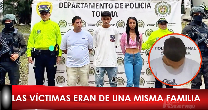Fiscalía los señala de participar en un triple homicidio